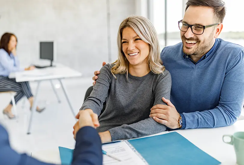couple meeting banker